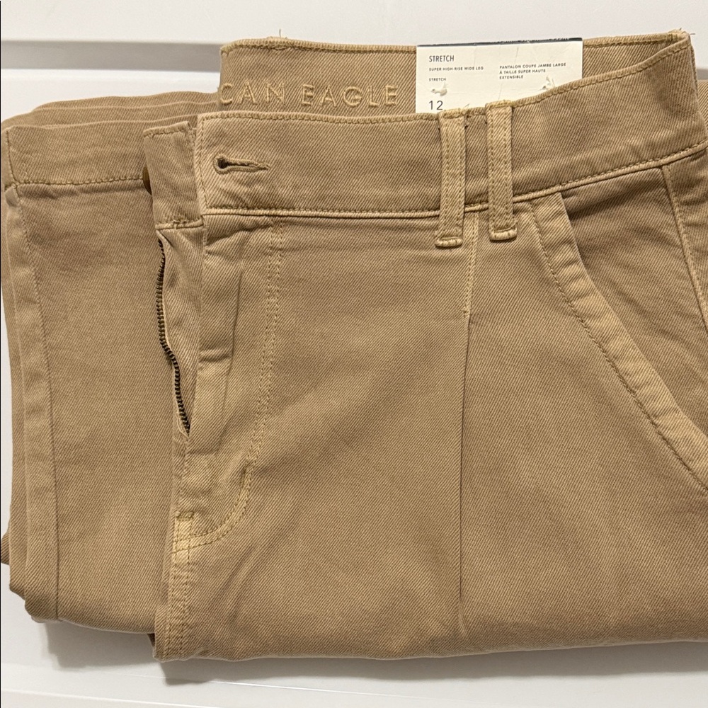 $50 American Eagle Khaki Stretch Pants Size 12/31W Regular price $60